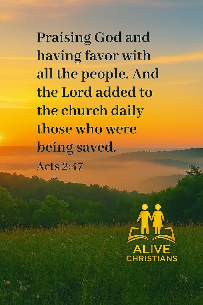 The Church's beginning- God added to the number people being saved