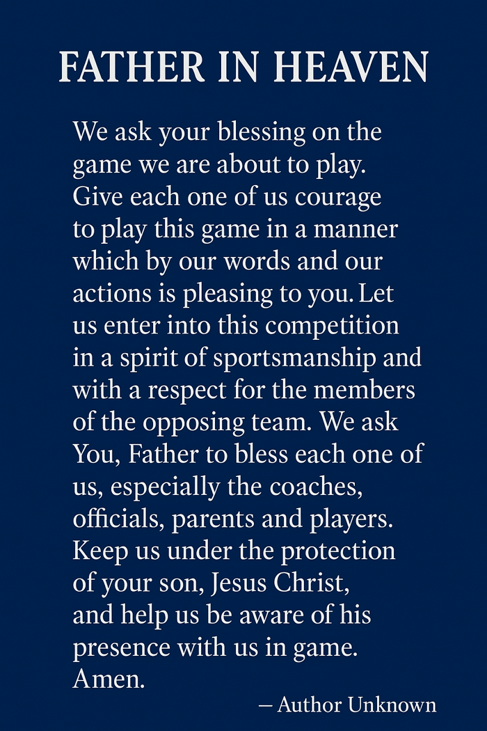 pregame athlete's prayer