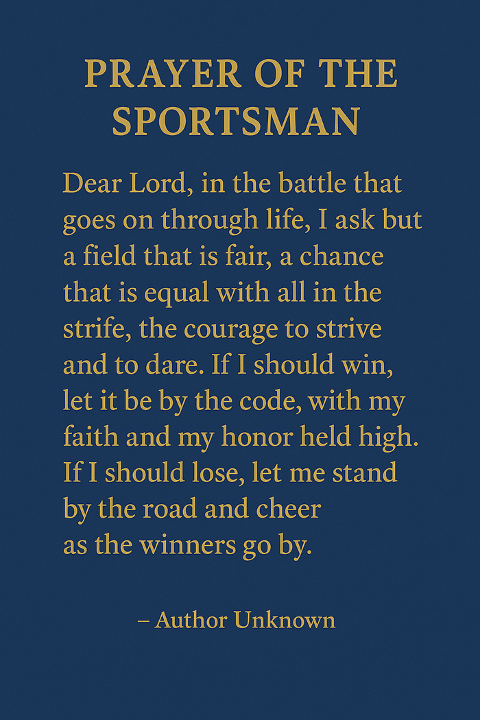sportsman prayer
