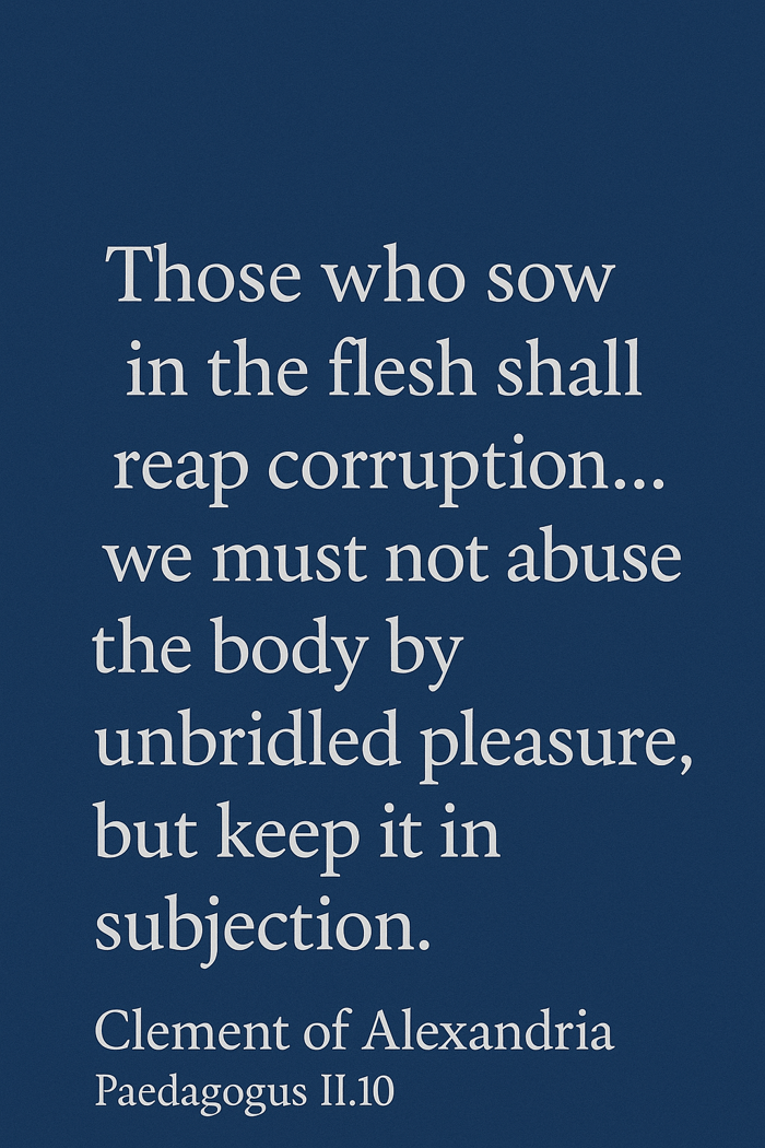 Clement of Alexandria on Masturbation