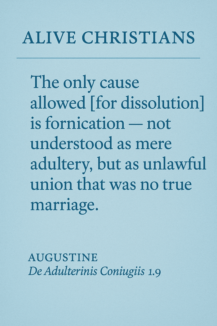 Only fornication or invalid marriages are dissolvable