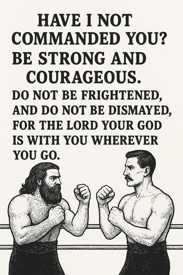 Joshua 1:9 Scripture on courageousness for athletes