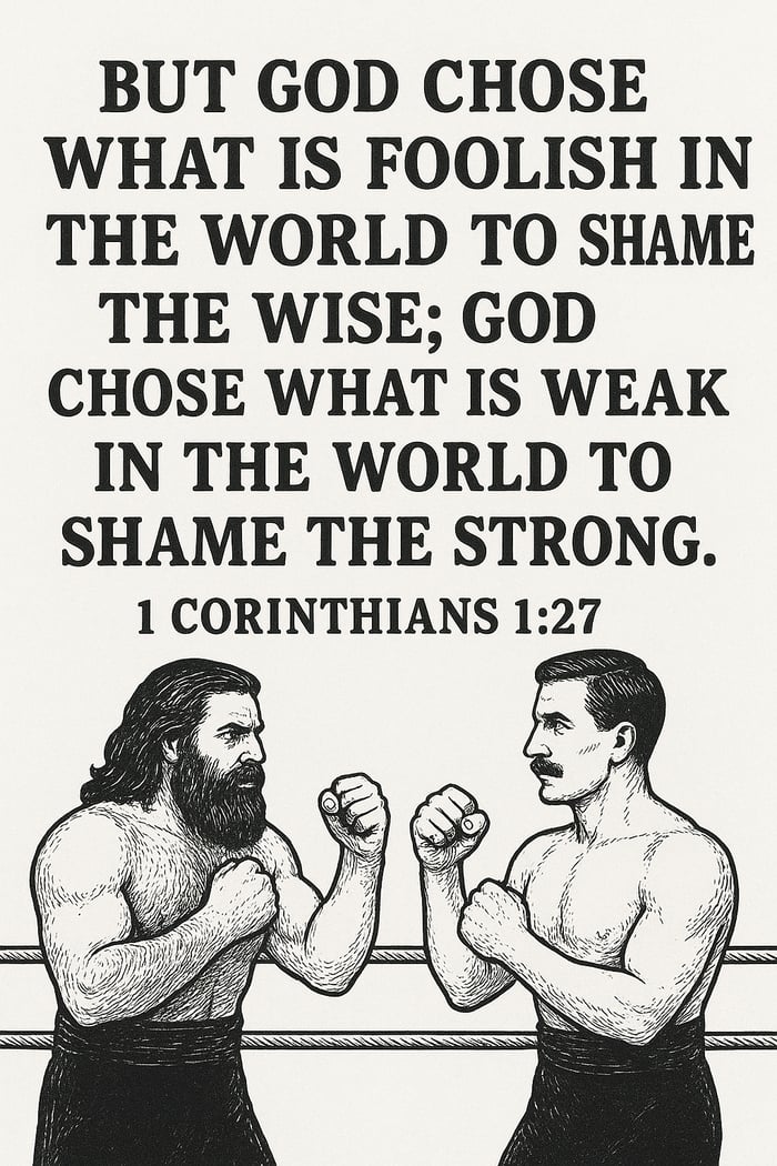 God uses weak to shame the strong scripture