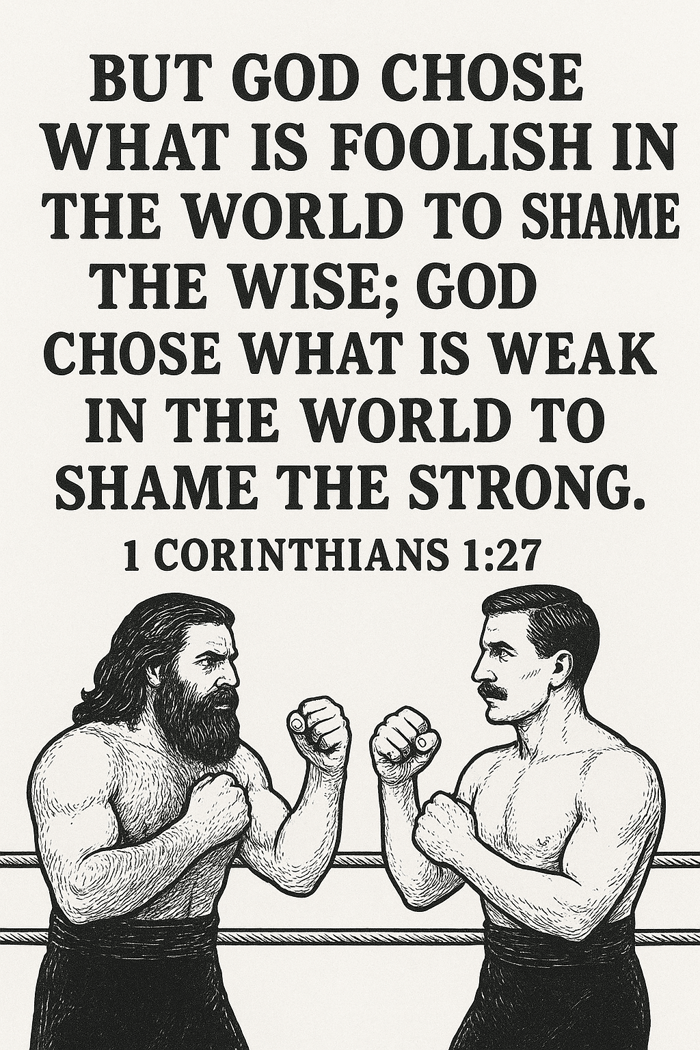 the weak to shame the strong scripture