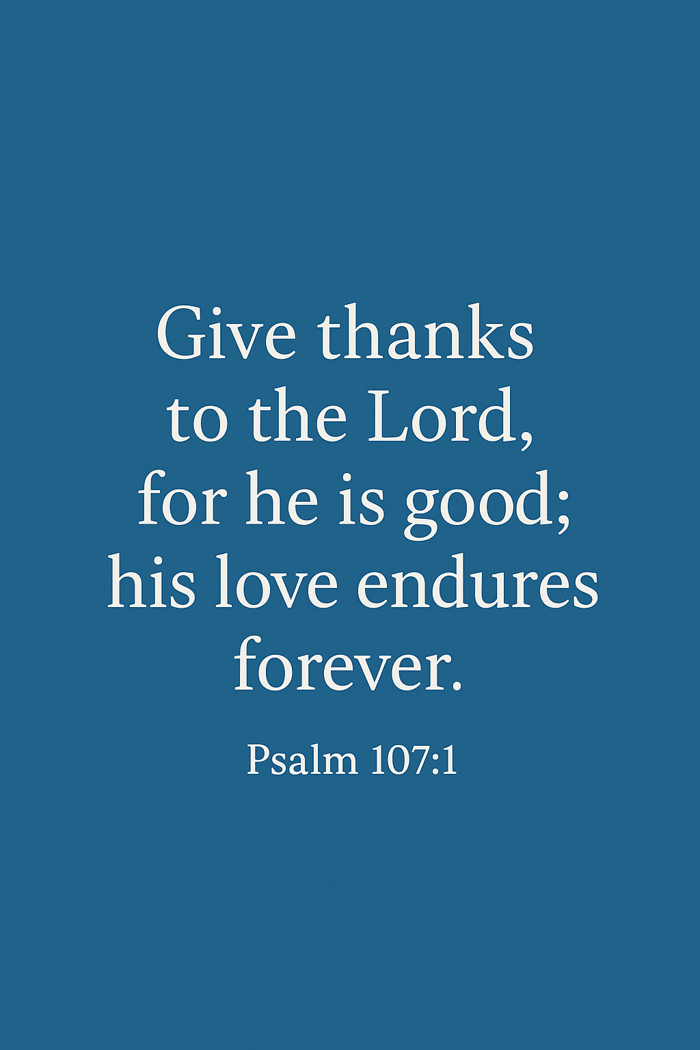 give thanks to the Lord