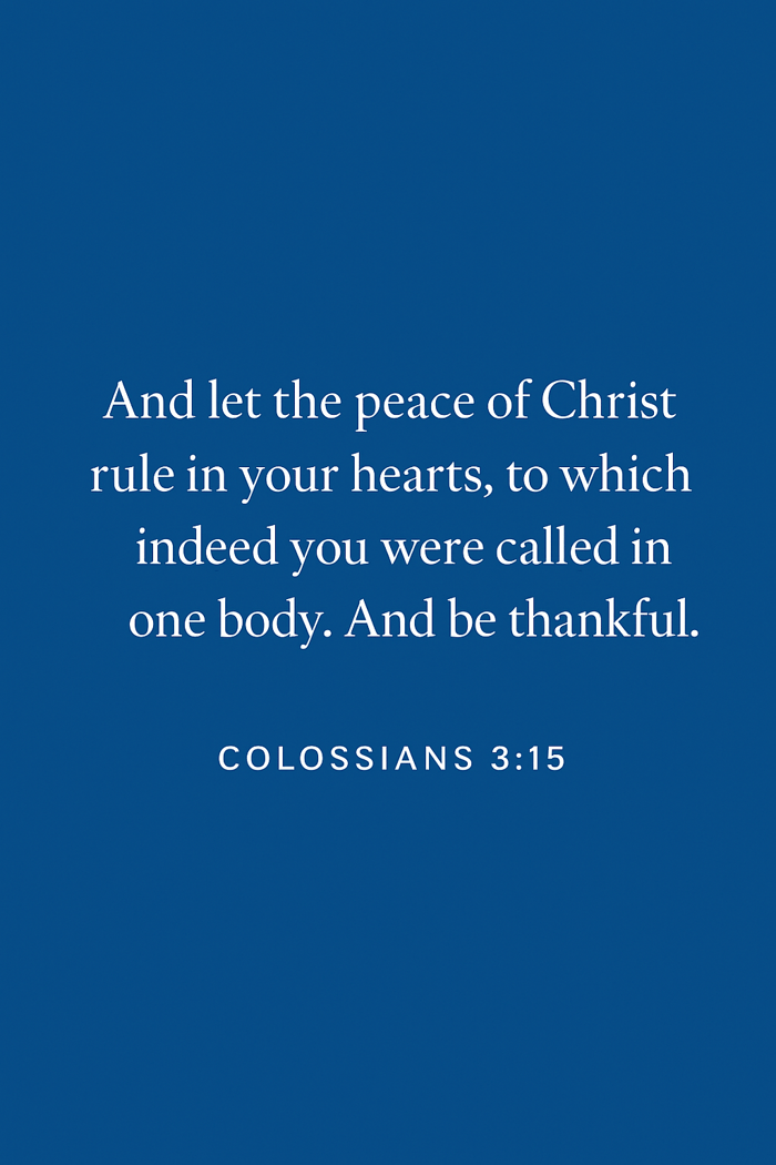 Thanksgiving and peace scripture