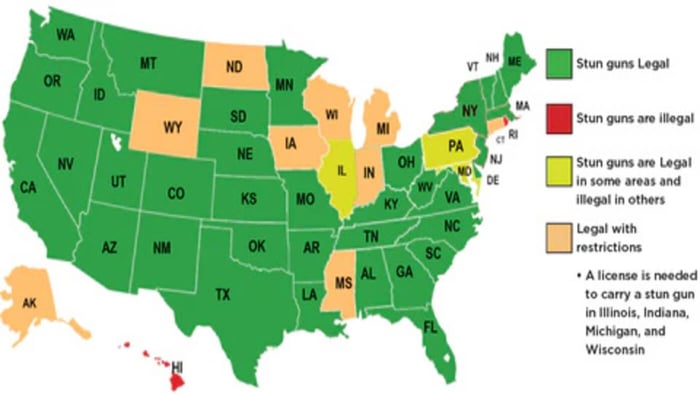 Stun Gun Laws by State: What You Need to Know