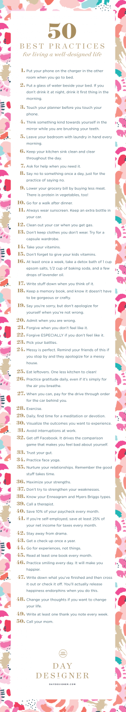 Fifty Best Practices for Living a Well-Designed Life