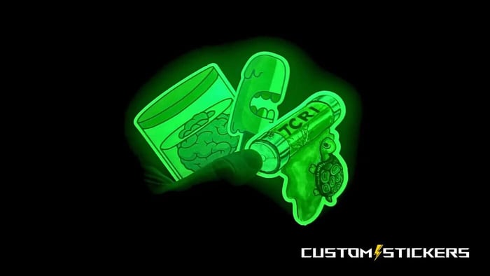 Custom Glow in the Dark Stickers