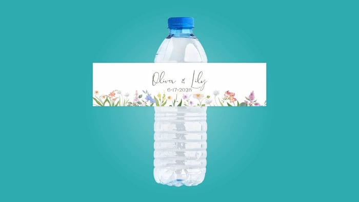 how to create custom water bottle labels