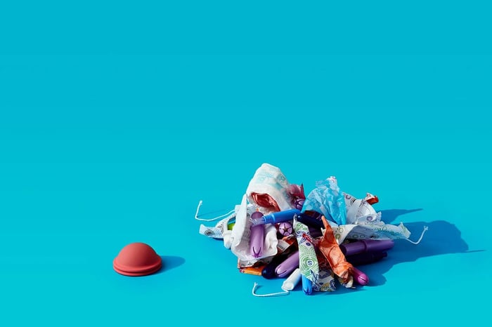 pictorial representation of period waste vs nixit menstrual disc