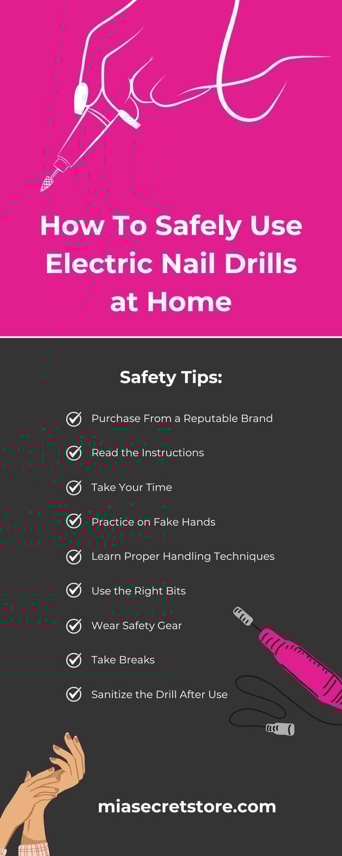 How To Safely Use Electric Nail Drills at Home