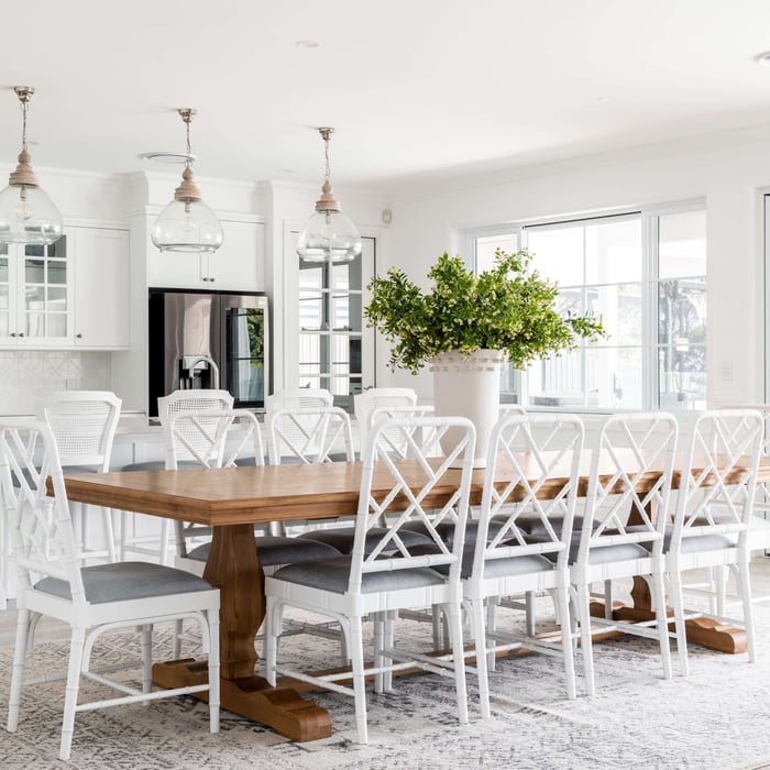 hamptons style dining room