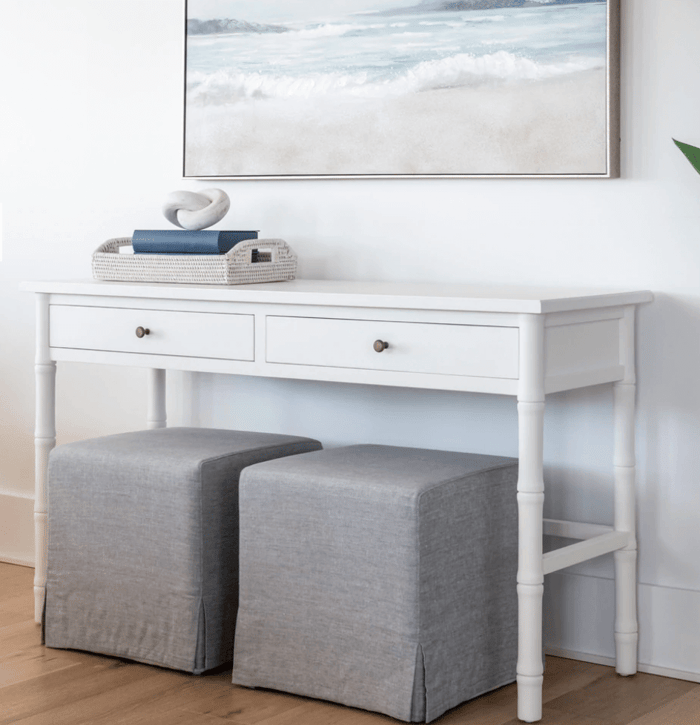 Upholstered ottomans are a versatile piece for many areas of your home.