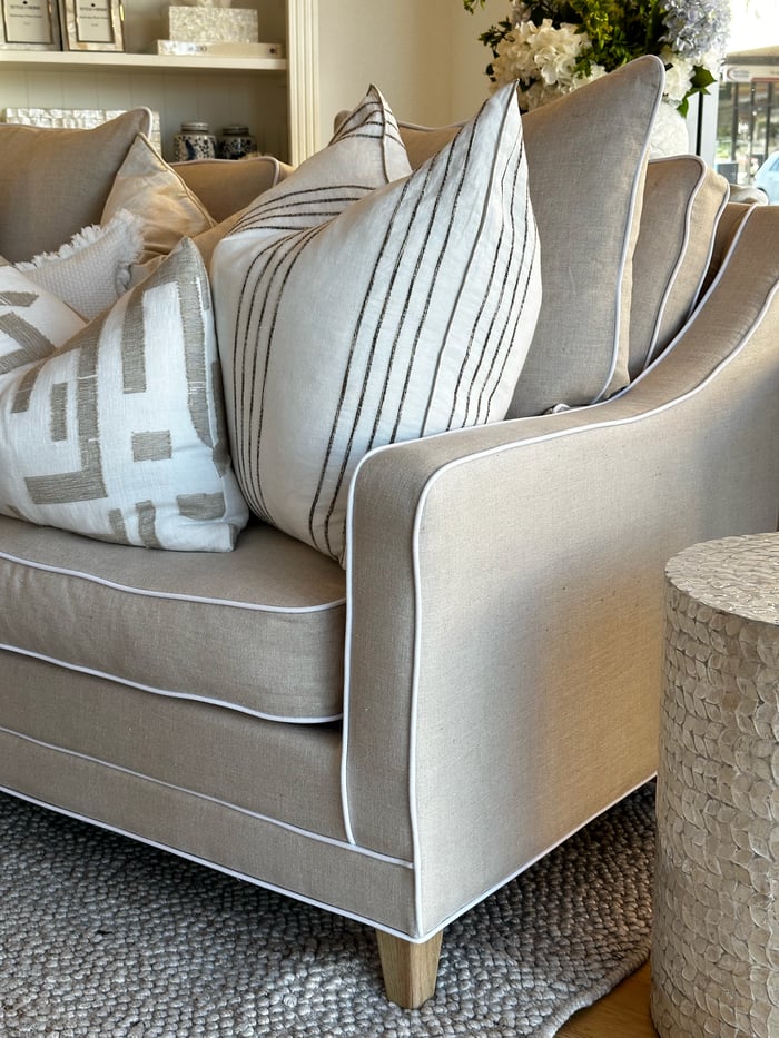 oatmeal linen lounge