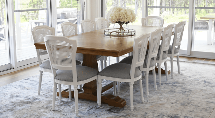 hamptons dining table dining room with chairs
