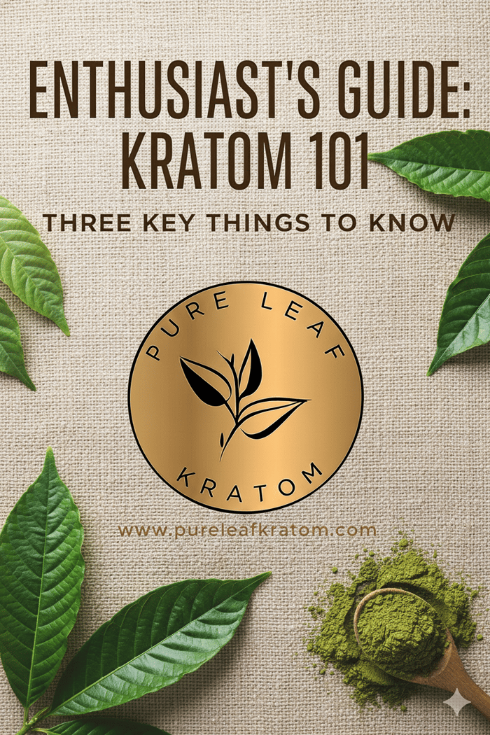 Enthusiast's Guide: Kratom 101 - Three Key Things to Know