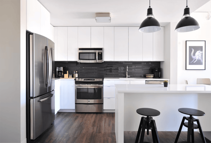 Cabinets in white