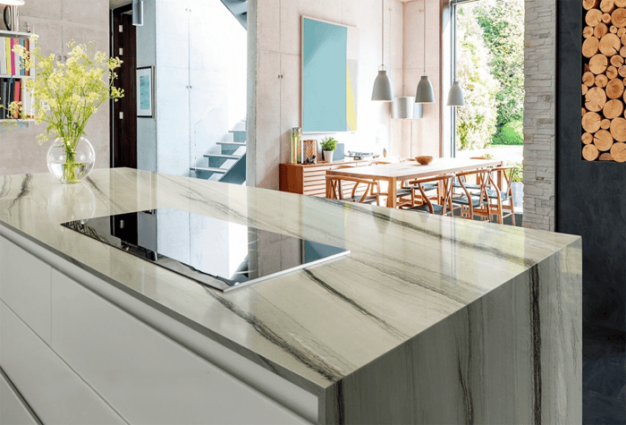 Metallo Vintage Quartzite; Subtle Grey with Finest Veins