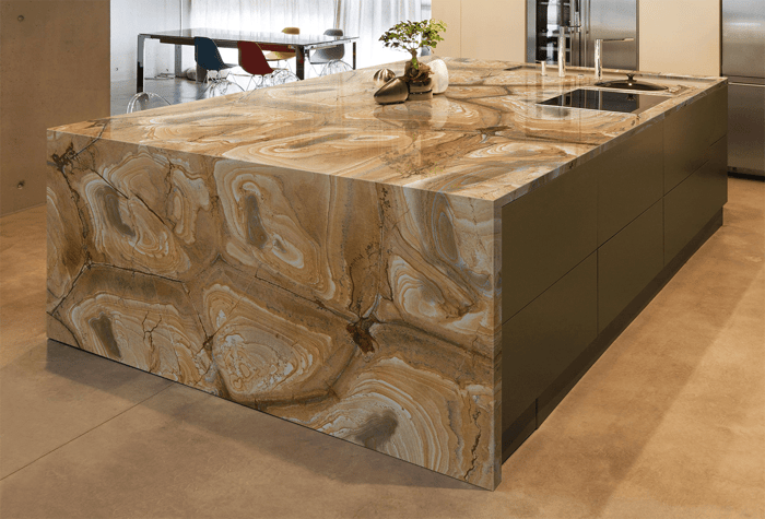 Palomino Quartzite; Unique Wavy Flow All Over the Stone