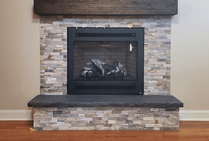 Granite Hearth fireplace
