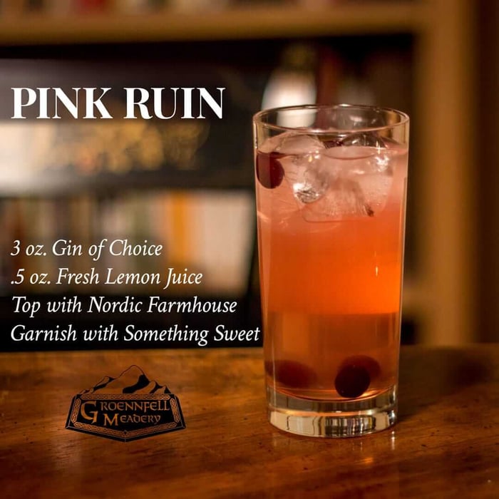 Mead Cocktail: Pink Ruin
