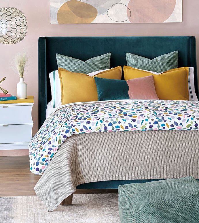 Charlie Bedding Collection using Color Blocking in Decorative Pillow