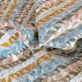 patterned colorful chenille fabric