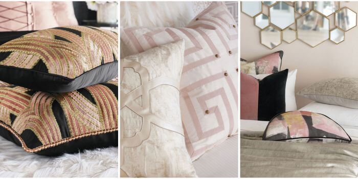Luxury pink decor and pillows by Eastern Accents