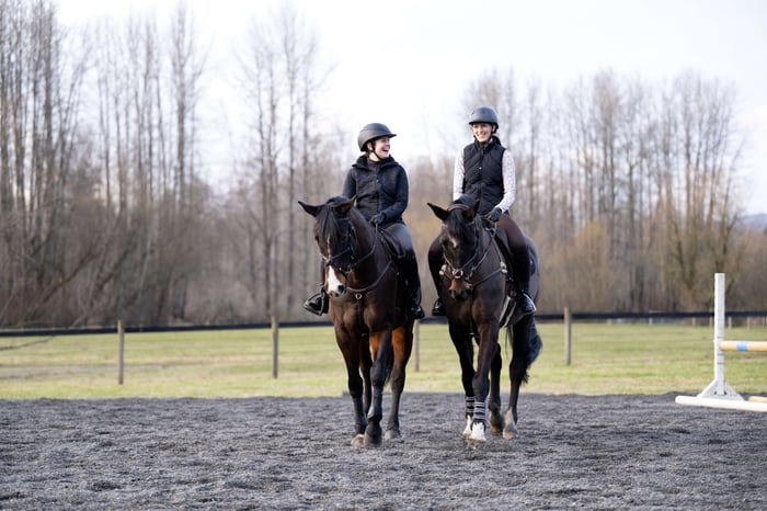 Horseback riding goal-setting with a trainer or friend can make the world of a difference.
