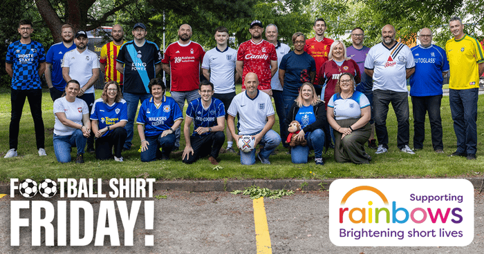 Football Shirt Friday in Support of Rainbows Hospice!