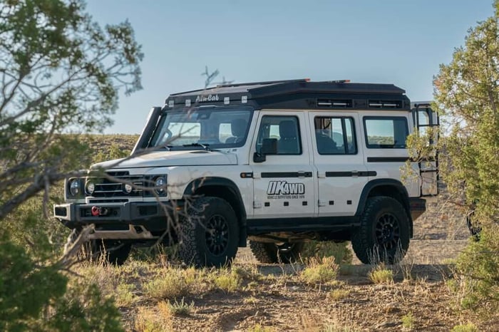 Camping in Whitewater, Colorado in our overland-ready Ineos Grenadier.