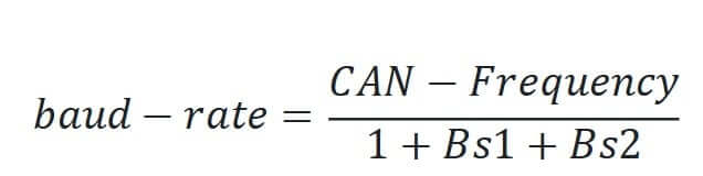 stm32 can baud rate equation