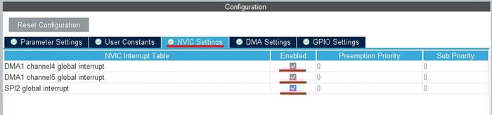 STM32 SPI Enabling Interrupts
