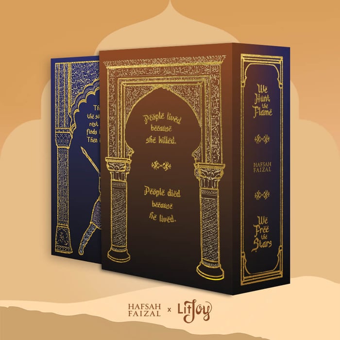 LitJoy's We Hunt the Flames Special Edition Box Set slipcase - back