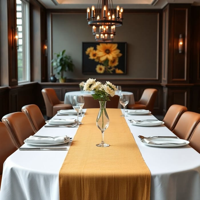 Where Can I Source Colorfast Options Table Runners for a Catering Company?