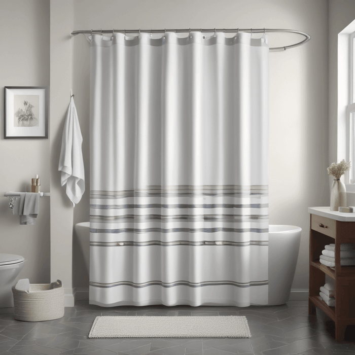 Hookless shower curtains