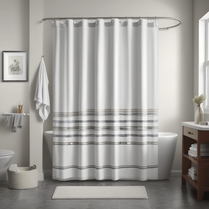 Hookless shower curtains