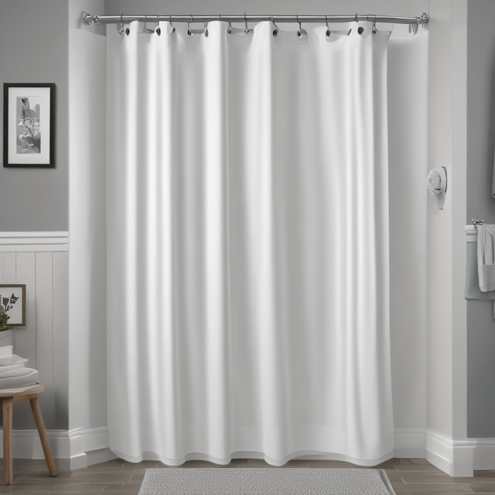 Hookless shower curtains