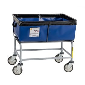 Elevated laundry cart