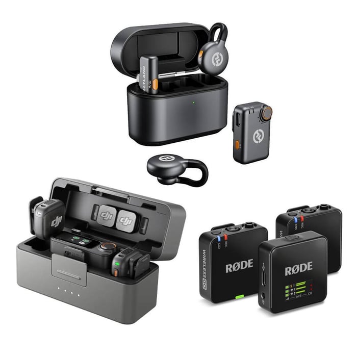 Microphones from Hollyland DJI Rode for mobile and cameras
