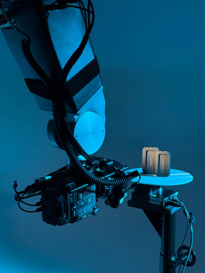 The Bolt Arm at Rainbow Studio being used during the Glyph Atom EX shoot