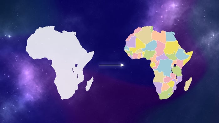 An example of a Continent that is made up of different Countries