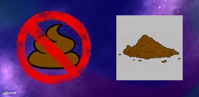 Brown is an offensive color for poop on TV-14 rated shows. For the blog post, "Illegal Colors."