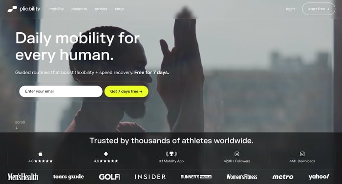 pliability - best for athletes