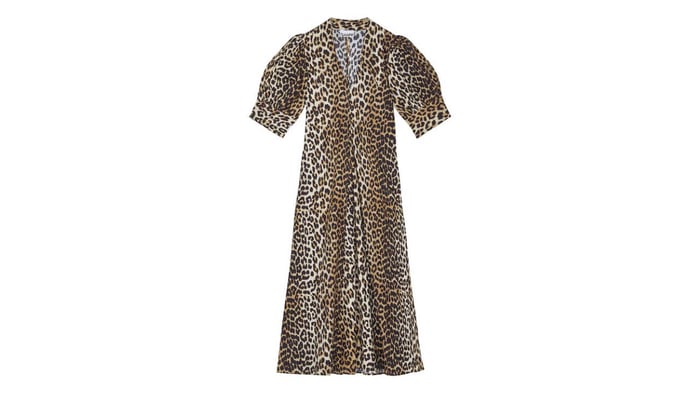 GANNI Leopard Printed Dress