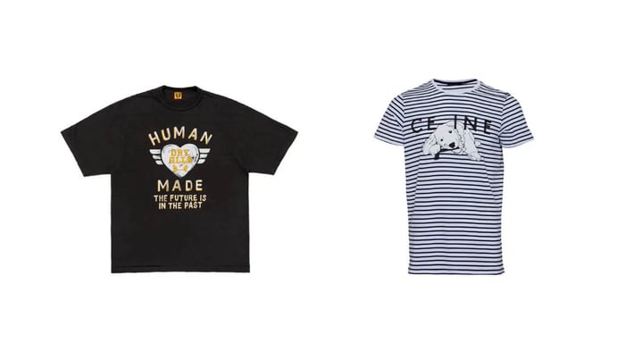 HUMAN MADE Graphic T-Shirt #2, Black Score Unisex T-Shirt Stripe