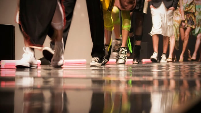 models walking the runway