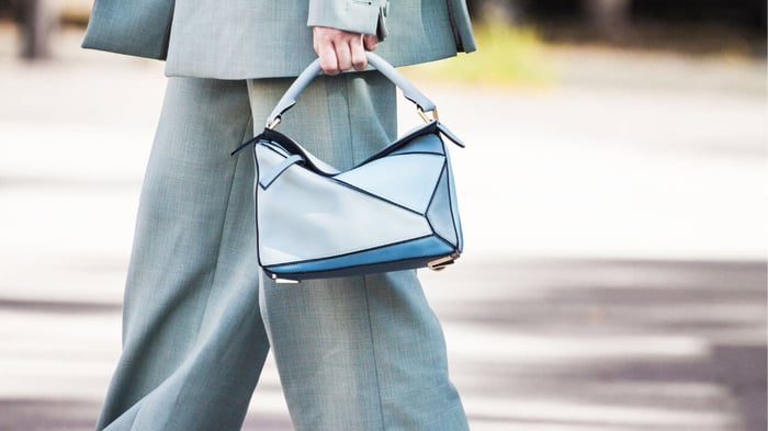 Person walking in a stylish matching set, perfect for date night outfit ideas