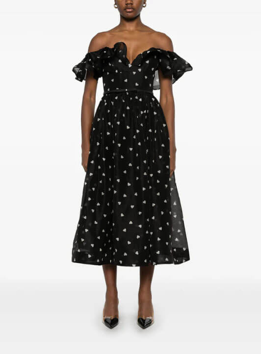 ZIMMERMANN Crush Frilled Midi Dress